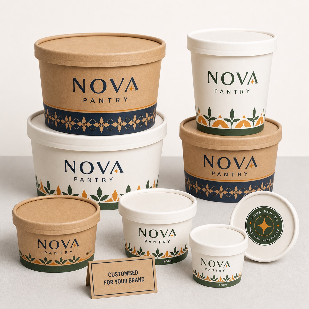 Paper Bowls & Food Containers custom printed packaging